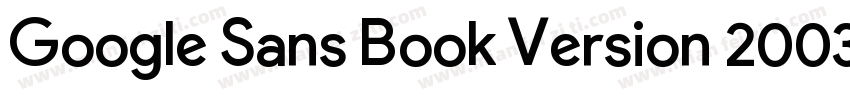 Google Sans Book Version 2003字体转换